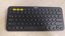羅技（Logitech）時尚系列 K380 鍵盤 藍(lán)牙辦公鍵盤 無線鍵盤 女友 便攜超薄鍵盤 筆記本鍵盤 黑灰色 曬單實(shí)拍圖