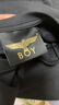 BOY LONDON【小logo】春夏情侶款簡約休閑雙色針織短袖T恤N01916 黑色 L 曬單實拍圖