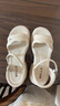 百麗（Belle）厚底增高涼鞋女2025夏季新款商場同款真皮質(zhì)感涼鞋D7Z2DBL5 米白 37 (235mm) 曬單實(shí)拍圖
