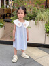 班喜迪女童連衣裙夏季2025新款洋氣女寶寶公主裙無袖裙子兒童背心裙夏裝 藍(lán)色 90 曬單實(shí)拍圖