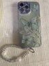 京悠雨蘋(píng)果16promax手機殼羽紗iphone16pro感15pro墨竹蝴蝶14手鏈新款女硅膠全包15pro防摔 羽紗鏡頭膜-銀色-綠墨竹蝴蝶+手鏈 iPhone 16 Pro Max 曬單實(shí)拍圖