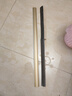 SJ木地板小落差收口條鋁合金木紋萬能扣條加厚門檻壓邊條過門收邊條 4厘米寬波紋款土豪金 長度0.9米 曬單實(shí)拍圖
