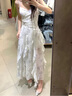 粉媚夢(mèng)新品吊帶連衣裙裙子女夏季衣服女裝2025新款小個(gè)子法式純欲風(fēng)長(cháng)裙 水墨碎花荷葉邊連衣裙 L 【建議110-120斤】 曬單實(shí)拍圖