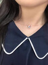 紀詩哲永恒之心項鏈女生2025新款心形彩金高級感七夕情人節(jié)禮物送女友 玫瑰金色-藍鉆項鏈【全國倉直發(fā)】 曬單實拍圖