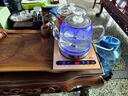豐谷全自動(dòng)上水電熱水壺 茶臺(tái)燒水壺 家用辦公茶桌茶幾嵌入式一體機(jī)茶具電茶爐套裝 1L （37*20cm）底部上水金色-消毒款 曬單實(shí)拍圖