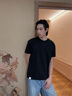 名創(chuàng)優(yōu)品（MINISO）短袖男重磅T恤2025新款二本針高端精梳棉圓領(lǐng)體恤青少年百搭衣服 【100%純棉】蒼綠(m45墨灰笑臉右下B標(biāo)) XL /180(體重140-155斤) 曬單實(shí)拍圖