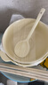 新款陶瓷泡面碗ins風(fēng)耐高溫雙耳泡面碗食品級(jí)餐具學(xué)生一人食飯碗 面碗+碗蓋+勺子+筷子（四件套） 曬單實(shí)拍圖