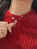 PLATONIC足銀四葉草項(xiàng)鏈女輕奢高級(jí)感吊墜女生日情人節(jié)禮物送女友老婆實(shí)用 流蘇四葉草玫瑰金【默認(rèn)禮盒】 曬單實(shí)拍圖