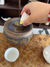 榜盛陶瓷茶渣缸家用桌面干濕分離水盂建水帶過濾廢水缸茶道茶水缸杯洗 八方來財茶渣缸 曬單實拍圖