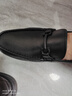 奧康豆豆鞋男士休閑皮鞋牛皮 軟底軟皮白色英倫潮流駕車(chē)懶人鞋 黑色 43 曬單實(shí)拍圖