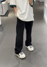 真維斯（Jeanswest）330g重磅休閑褲男春秋季寬松直筒大碼闊腿褲男士耐磨抗皺運(yùn)動(dòng)褲潮 麻灰(純色) XL (180) (不起球不掉色) 曬單實(shí)拍圖