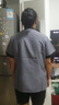 千以揚(yáng)（QIANYIYANG）夏季保潔工作服短袖上衣酒店賓館服務(wù)員物業(yè)阿姨保潔服可現(xiàn)做logo   灰色女款 3XL  曬單實(shí)拍圖