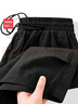 名創(chuàng)優(yōu)品（MINISO）男士短褲夏季新款潮流山系五分褲青少年寬松復古工裝褲 黑 XL 曬單實拍圖