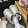 adidas 波波涼鞋 OZWAVE CLOG穩(wěn)定緩震回彈厚底老爹拖鞋阿迪達(dá)斯   金屬銀/灰色(推薦選大一碼)   36.5 曬單實(shí)拍圖
