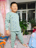 WVSV男女童秋冬款青少年胖童純棉保暖內(nèi)衣套裝中大童加肥加大秋衣秋褲 藏青色 套裝七星 130 130cm 男款沒有130碼 曬單實(shí)拍圖