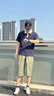 安初夏純棉短褲男2025夏季新款美式潮牌寬松闊腿中褲夏天透氣工裝七分褲 D5018軍綠 XL 【130-145斤】 曬單實(shí)拍圖