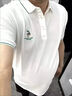 XJSGS官方國際正品牌男士高端t恤短袖夏季寬松透氣刺繡polo衫輕奢男裝 高檔杏色【現貨速達】 2XL 【建議160-180斤】 曬單實(shí)拍圖