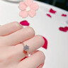 DRAGBOLL鉆戒女莫桑鉆1克拉經(jīng)典六爪定制刻字求婚結(jié)婚訂婚生日送女友老婆 定制聯(lián)系客服 曬單實拍圖