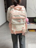 書包初中生女高顏值高中小學(xué)生4-6年級(jí)大容量減負(fù)護(hù)脊藍(lán)色雙肩包 粉色+毛球掛飾+2五角星 曬單實(shí)拍圖