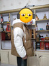 皮爾卡丹（pierre cardin）秋冬假兩件夾克外套男士加厚連帽羽絨棉外套保暖冬裝帥氣襖子 米色 XL 【適合120-135斤】 曬單實拍圖