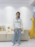 NICKYBABY女童秋裝套裝2025新款洋氣時(shí)髦兒童春秋衛(wèi)衣學(xué)院風(fēng)初中生女孩韓版 5013白色 140 cm 曬單實(shí)拍圖