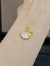 中國黃金CHINA GOLD三生有杏黃金項鏈女足金一貝子吊墜七夕情人節(jié)禮物送女友老婆生日 京速達(dá)-足金幸運有你吊墜+贈S925鏈 曬單實拍圖