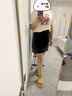 沐霓牛仔半身裙女夏季韓版ins黑灰高腰小個子百搭顯瘦包臀a字短裙百搭 L 曬單實拍圖
