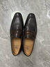 SATON DANIEL【高端手工內(nèi)縫線】樂福鞋男商務(wù)休閑皮鞋真皮英倫方頭套腳一腳蹬 棕色 45 曬單實拍圖