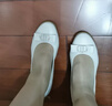 森達女鞋2025商場(chǎng)同款通勤皮鞋平底鞋舒適豆豆鞋單鞋XKY01AQ5 米白 38 曬單實(shí)拍圖
