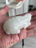 可玉可求保價(jià)11.11 孤品和田玉貔貅手把件 男士羊脂白玉貔貅玉石把玩件 款二 M10379z 曬單實(shí)拍圖