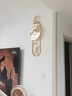 漢時(shí)（Hense）黃銅掛鐘新中式客廳輕奢時(shí)鐘創(chuàng  )意個(gè)性?huà)靿毂砑矣檬㈢姳鞨P2089 雙鹿+鮑魚(yú)貝盤(pán) 曬單實(shí)拍圖