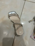 啄木鳥氛圍感高跟鞋blingbling涼鞋小個(gè)子仙女風(fēng)一字帶2025新款甜美女鞋 銀色 37 曬單實(shí)拍圖