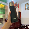 虎牌（TIGER）香港直郵純鈦保溫杯男女士輕奢高端茶杯便攜茶水分離泡茶水杯送禮 水晶黑500ml 曬單實(shí)拍圖