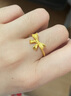 老廟黃金戒指女足金蝴蝶結(jié)活口戒指在逃公主送女友七夕情人節(jié)禮物 曬單實(shí)拍圖