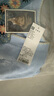 兩三事梵高文藝 夏風(fēng)逐花 2025夏季新款手鉤花領(lǐng)帶印花短袖t恤女 天藍(lán)色-y S 曬單實拍圖