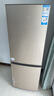 Haier海爾冰箱雙開門冰箱家用小型風冷無霜一新等級能效冰箱出租房小冰箱冷藏冷凍兩用電冰箱以舊換新 177升級版雙門冰箱 兩天約一度電 曬單實拍圖