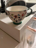 OMK美式早餐杯手繪陶瓷杯子家用創(chuàng)意田園風馬克杯大容量牛奶杯燕麥杯 梔子花-早餐杯 曬單實拍圖