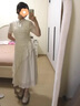 緋垚國風(fēng)新中式連衣裙旗袍流蘇繡花女夏季韻味少女不規(guī)則收腰長裙子 【米白色（流蘇款）】 M 曬單實拍圖