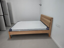 光明家具實(shí)木床雙人床大板直拼簡(jiǎn)約原木風(fēng)大床紅橡木婚床臥室家具1501 1.8米空體床+兩個(gè)床頭柜+床墊 曬單實(shí)拍圖