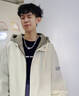 LEEREDPOI假兩件連帽外套男春秋季美式復(fù)古潮牌拼接印花工裝休閑夾克情侶裝 米白色 XL （推薦121-140斤） 曬單實(shí)拍圖