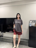 貝妍睡衣女薄款夏季史努比純棉短袖短褲套裝休閑大碼寬松家居服可外穿 D10760圖色 L 曬單實(shí)拍圖