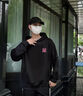WYBT官方聯(lián)名長(zhǎng)袖衛(wèi)衣外套男女同款連帽上衣2025新品寬松大碼T恤衫潮 024黑色 XL （建議130-145斤） 曬單實(shí)拍圖