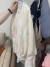 粟茝胖妹妹大碼漢服女200斤新中式女裝夏季大碼胖mm改良漢服國(guó)風(fēng)套裝 米白色襯衫+半身裙 3XL [建議161180斤] 曬單實(shí)拍圖