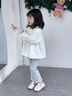 班喜迪女童褲子春秋款2025新款洋氣休閑長(zhǎng)褲寶寶衛(wèi)褲小童秋裝兒童喇叭褲 灰色 100 cm 曬單實(shí)拍圖