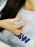 中國黃金（CHINA GOLD）18K金項鏈女款麻繩鏈簡(jiǎn)約無(wú)吊墜鎖骨鏈情人節生日禮物送女友愛(ài)人 18K麻繩項鏈（彈簧扣） 曬單實(shí)拍圖