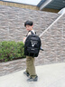 途尊書(shū)包男生大學(xué)生電腦包高中初中生雙肩包旅行大容量小學(xué)生護脊包女 黑白大號【加強版+肩帶加固】 單個(gè)包包 曬單實(shí)拍圖
