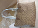 蔻馳（COACH）【官方授權(quán)店】奢侈品女包ZIP30系列托特包單肩手提包送女友禮物 4455IME74卡其棕色配色 曬單實(shí)拍圖