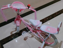 永久兒童自行車高碳鋼車架帶輔助輪2-6-10歲女童單車女孩公主款腳踏車 【白胎】公主粉+后座款 16寸【適合身高105-125cm】 曬單實拍圖