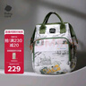 babycare媽咪包多功能母嬰媽媽外出輕便手提雙肩遛娃包 賽里曼風(fēng)景綠大號 曬單實(shí)拍圖