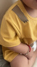 巴厘小豬（BALIPIG）寶寶T恤短袖衣服男童夏季薄款童裝女童上衣兒 雞蛋黃 90 cm 曬單實拍圖